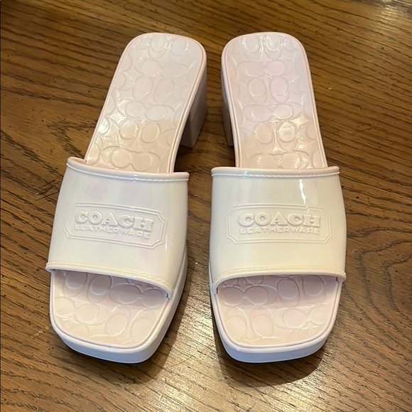 Coach Women's Pink Slide Sandals - Picture 1 of 11